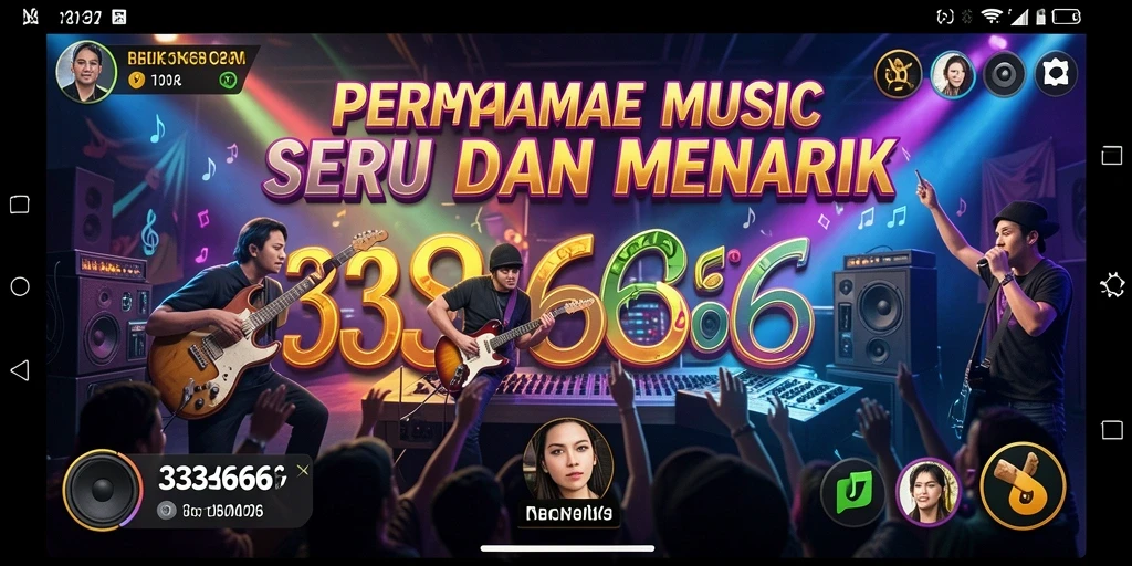 Tampilan menarik saat bermain game musik 333666.