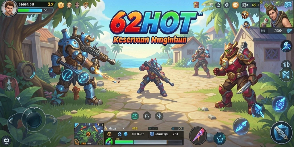 Tampilan gameplay seru dari 62HOT yang penuh warna.