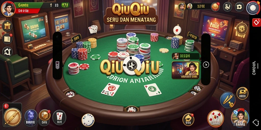Tangkapan layar dari gameplay seru D73 QiuQiu.