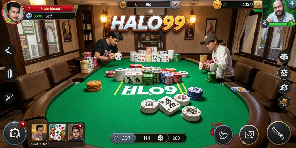 Tampilan menawan dari gameplay QiuQiu di HALO99.