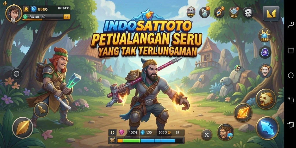 Tampilan gameplay <strong>INDOSATTOTO</strong> yang menampilkan petualangan seru dan menawan.