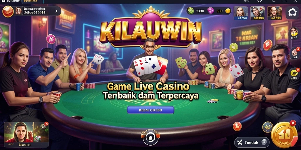 Tampilan gameplay Live Casino yang seru di KILAUWIN.