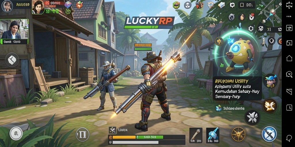 Tampilan antarmuka LUCKYRP yang ramah pengguna.