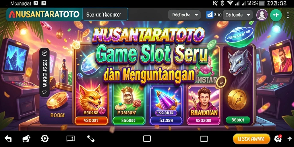 Gameplay seru NUSANTARATOTO dengan gulungan berputar dan simbol menarik.