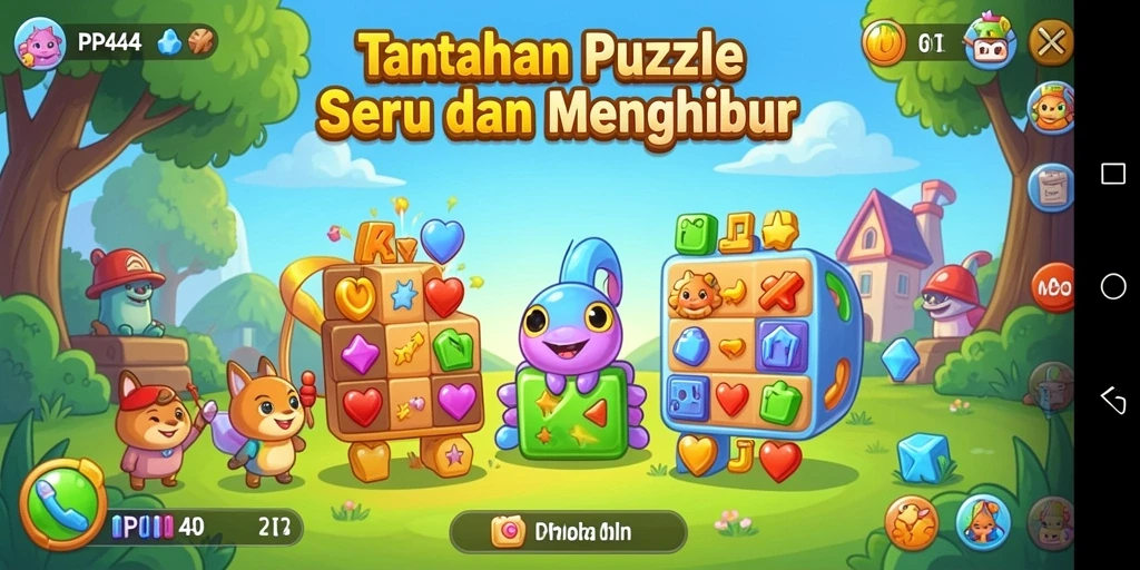 Tampilan gameplay PP444 menampilkan tantangan puzzle yang menarik.