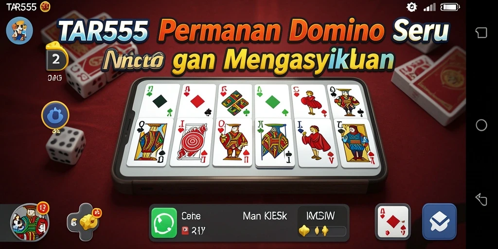 Screenshot gameplay TAR555 menampilkan momen seru saat bermain Domino.